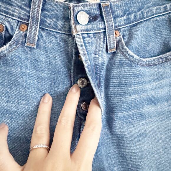 LEVI'S High Rise Wedgie Jeans Distressed 25 - Picture 7 of 13